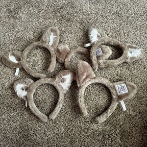Set Of 5 GREAT WOLF LODGE Souvenir Fuzzy Wolf Ears Vacation Headbands Hair Band